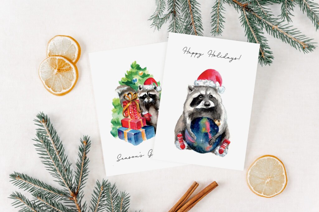 toronto raccoons christmas card