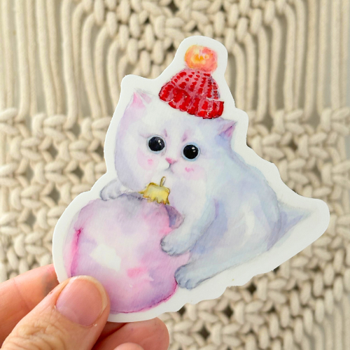 Whit cat sticker