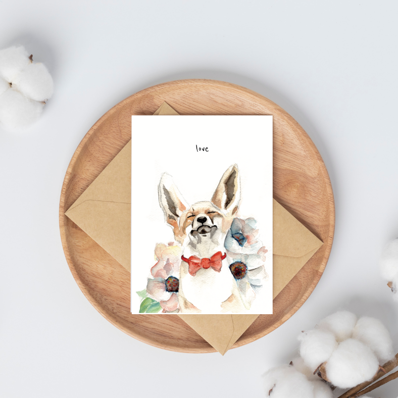 Love little fox card