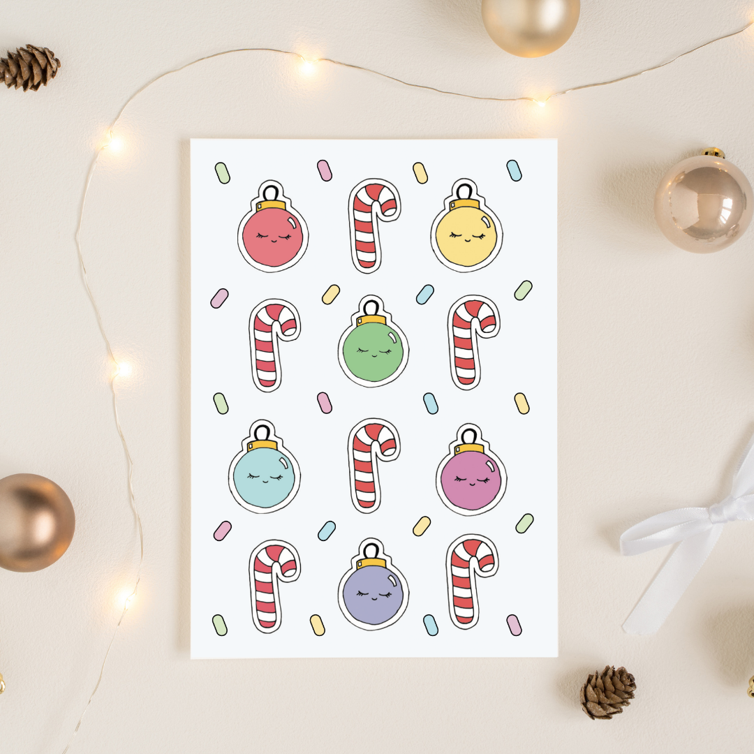 Kawaii spread holiday card