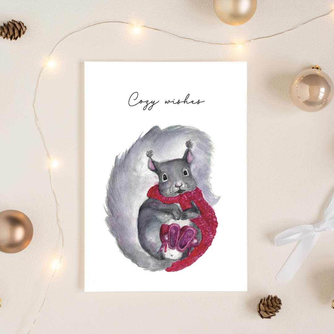 Squirrel with a scarf